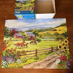 Nancy Wernersbach Puzzle A Day in the Country 550 pc 2010 Karmin Complete in Box